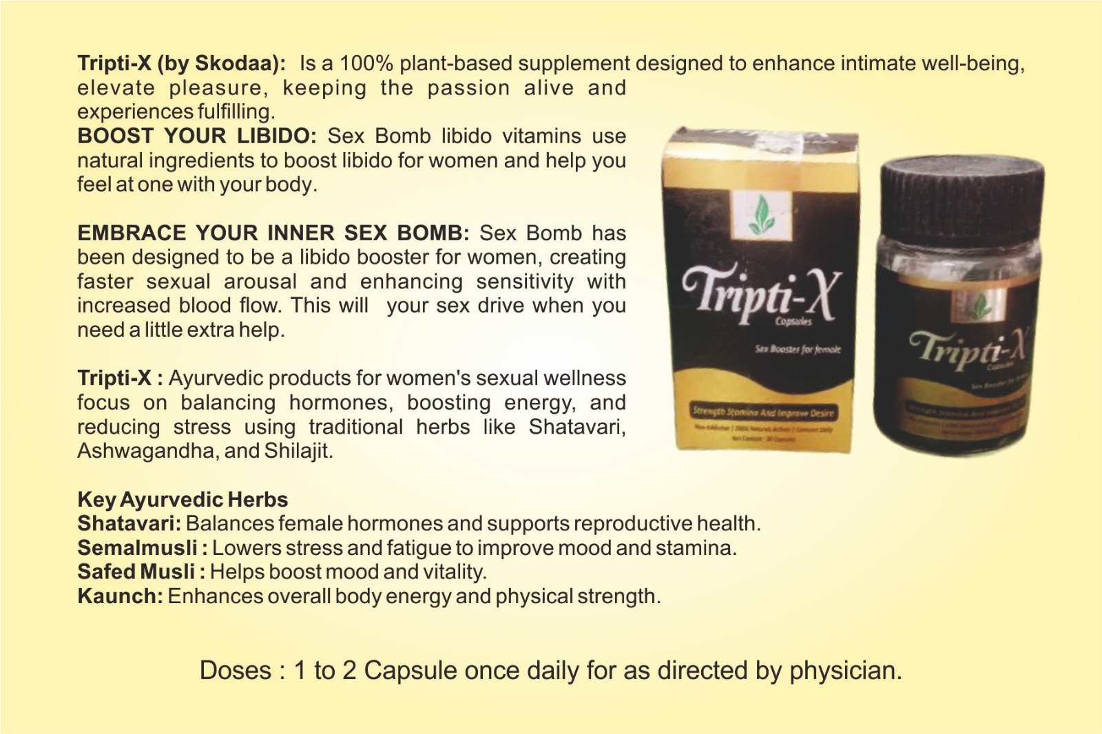 Tripti-X Ayurvedic women's wellness product